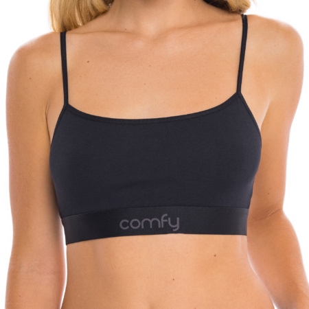 Pitch Black Strap Crop Bra