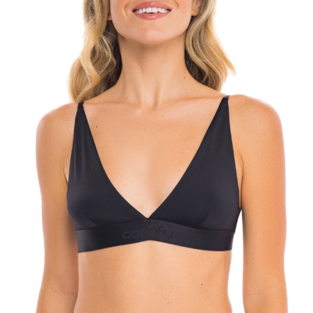 Comfy Ghost Black Plunge Bralette Performance