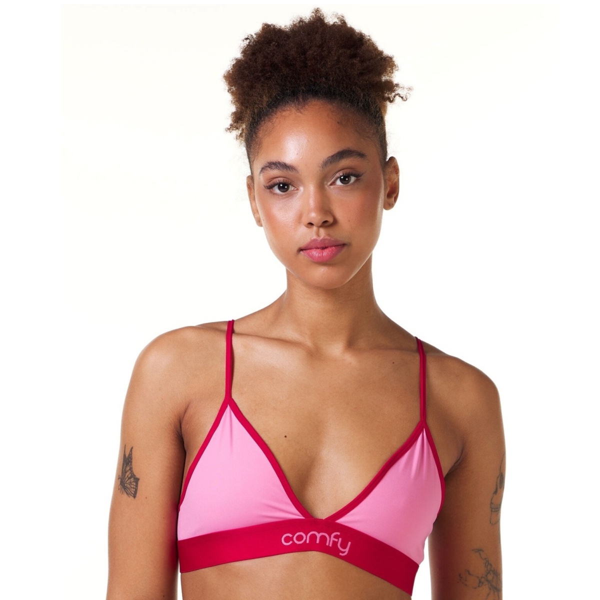 Comfy Pink Seamless Strap Bralette Performance 