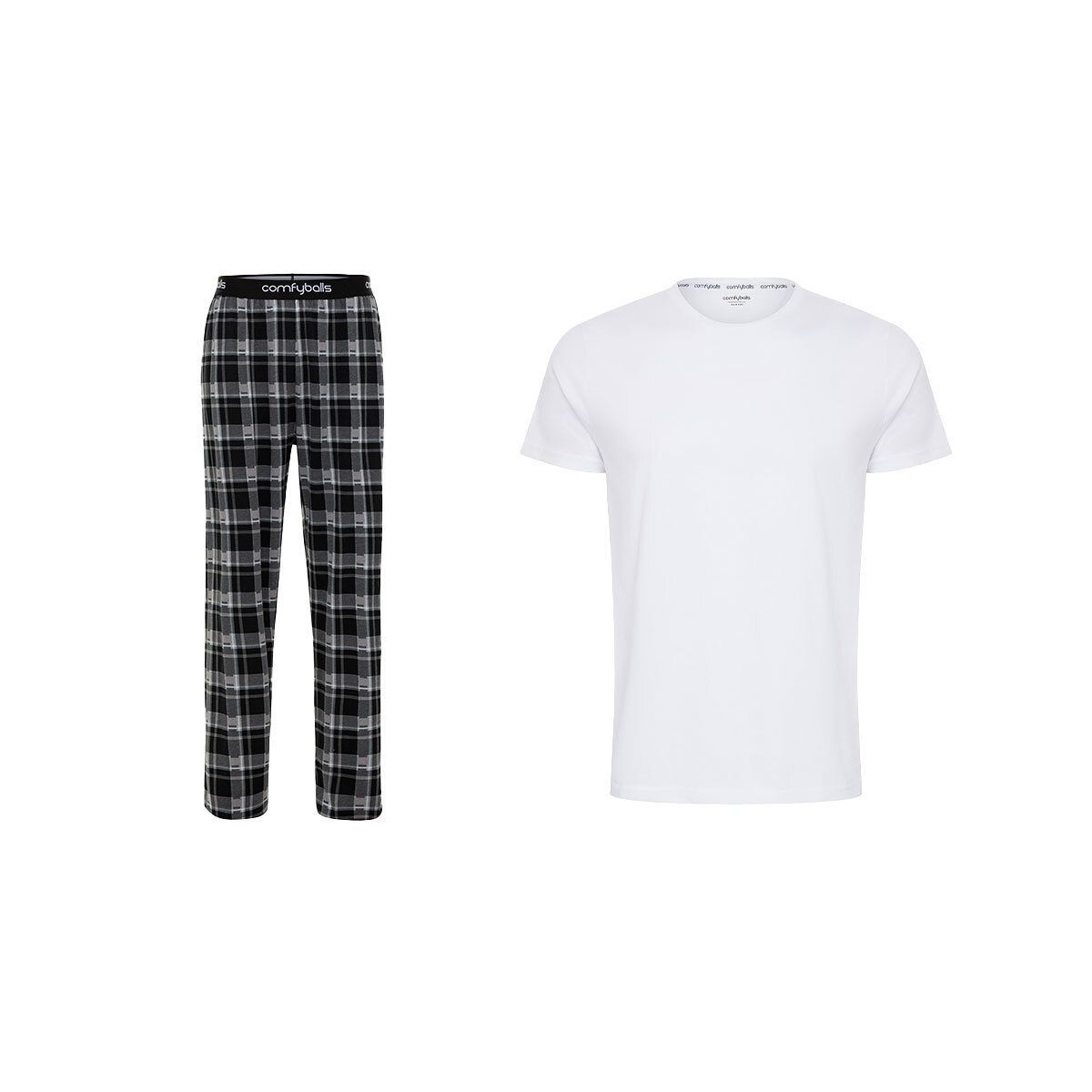 Black and white pyjama set best sale